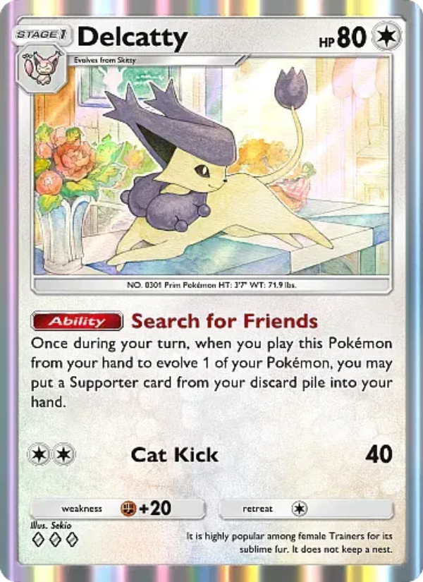 Delcatty Pokémon TCG Card