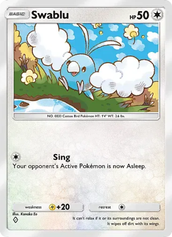 Swablu Pokémon TCG Card