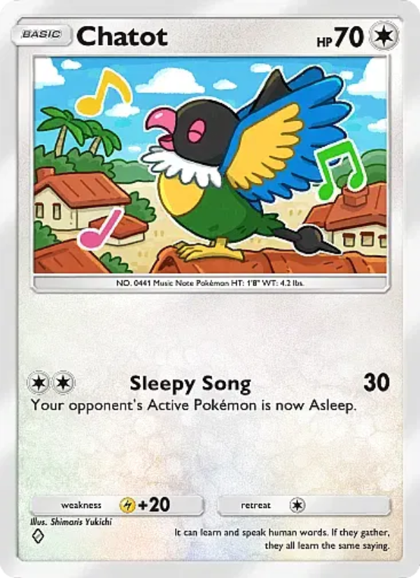 Chatot Pokémon TCG Card