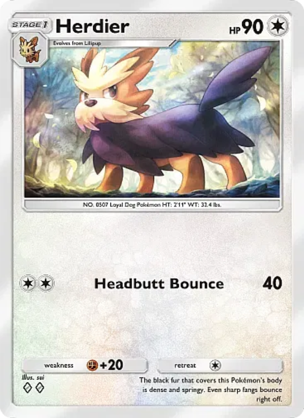 Herdier Pokémon TCG Card
