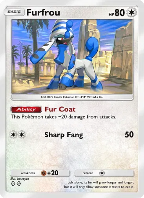 Furfrou Pokémon TCG Card