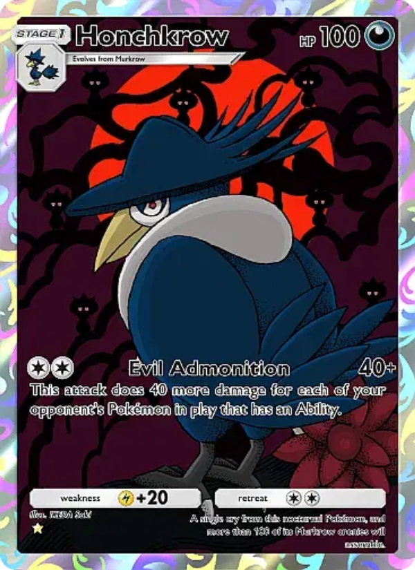 Honchkrow Pokémon TCG Card