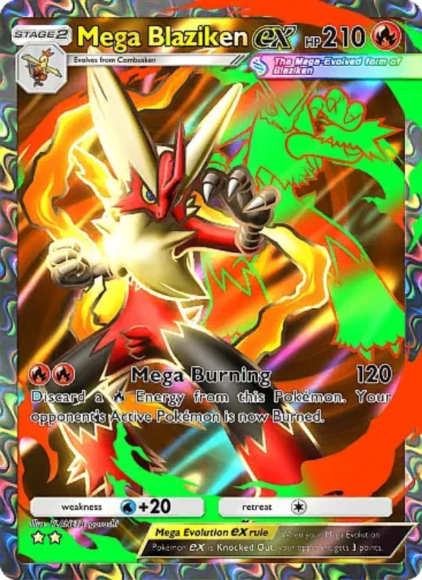 Mega Blaziken ex Pokémon TCG Card
