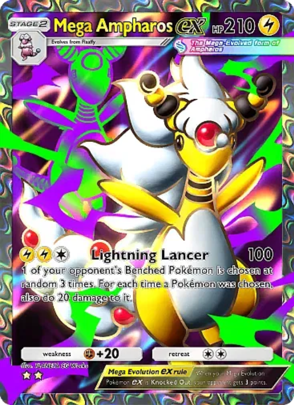 Mega Ampharos ex Pokémon TCG Card