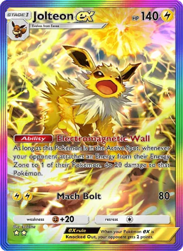 Jolteon ex Pokémon TCG Card