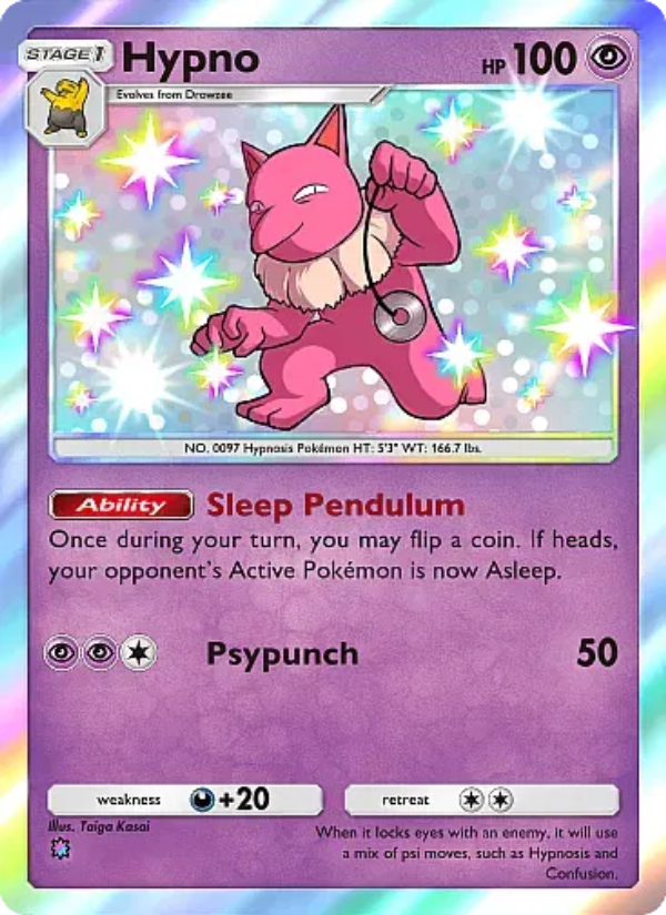 Hypno card art (B1-306) from Mega Rising set