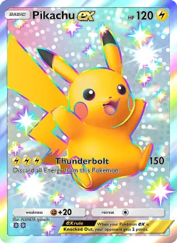 Pikachu ex Pokémon TCG Card