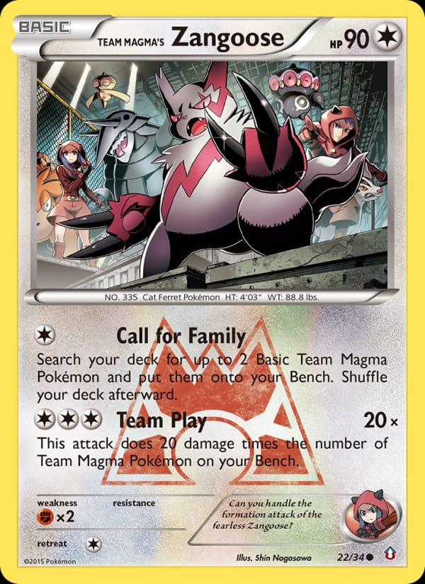 Team Magma's Zangoose 022/034