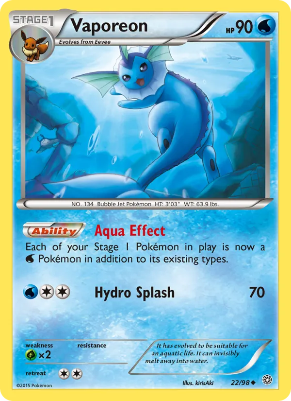 Vaporeon 22 – Non-holo