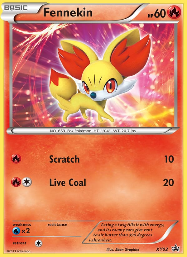 Fennekin #XY02, XY Black Star Promos