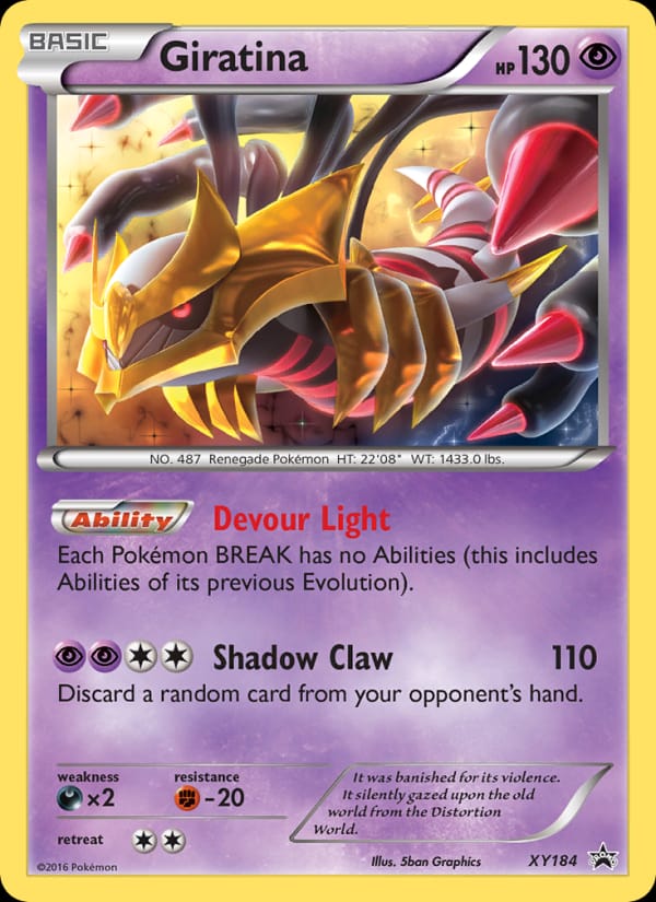 Giratina #XY184, XY Black Star Promos