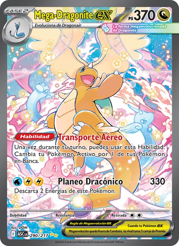 Mega-Dragonite ex from Ascenso Heroico Spanish (LATAM) Pokemon card
