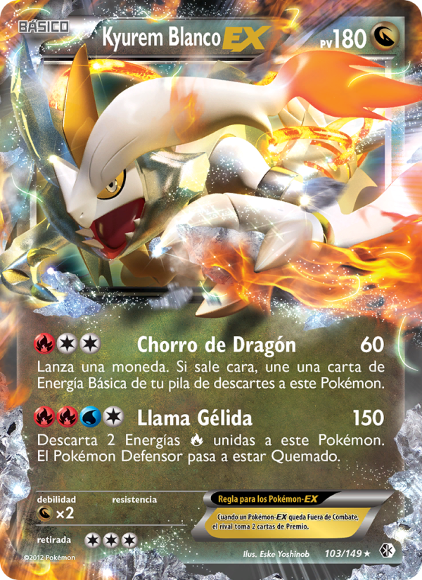 Kyurem Blanco-EX from Fronteras Cruzadas