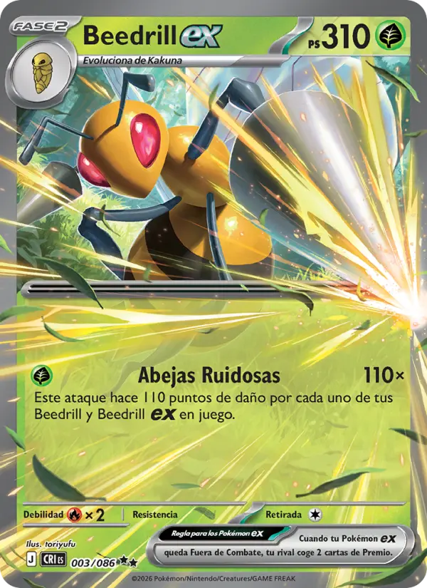 Beedrill ex Pokemon card