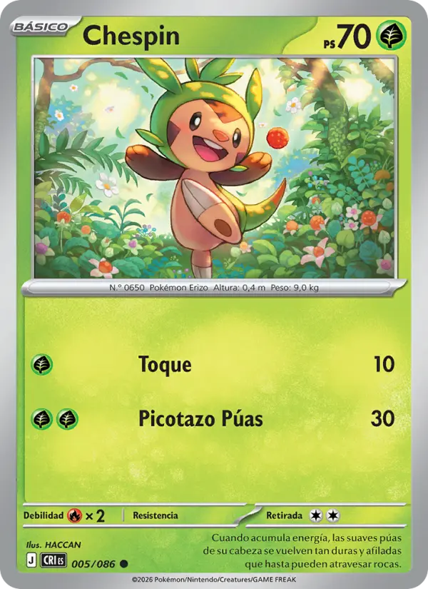 Chespin Pokemon card