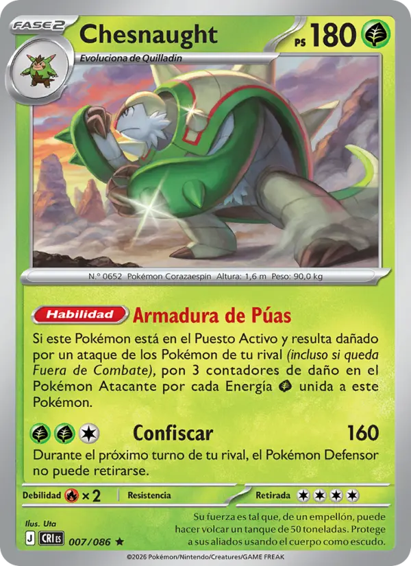 Chesnaught Pokemon card