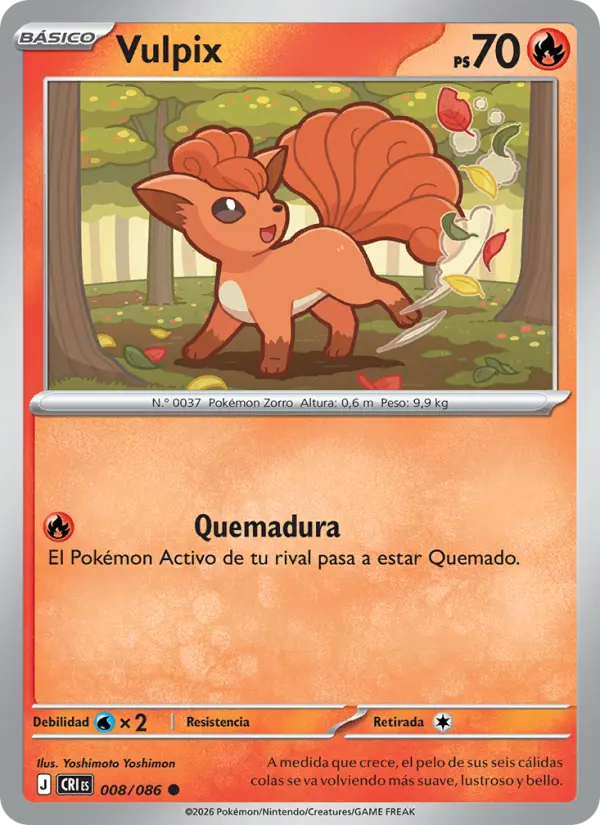 Vulpix Pokemon card