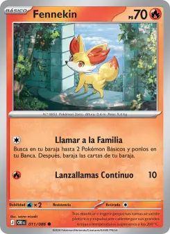 Carta Fennekin (Caos Creciente)