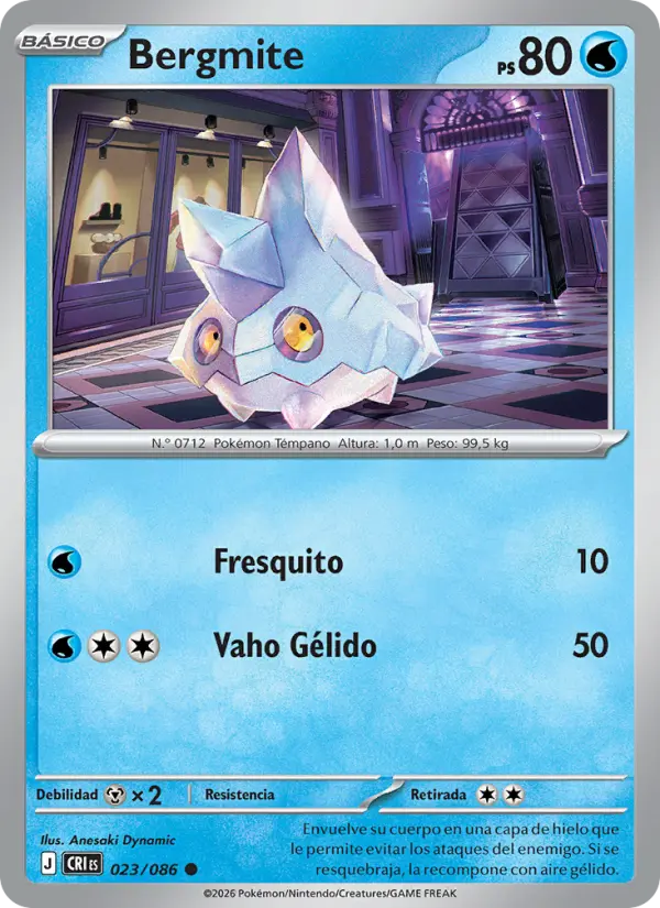Bergmite Pokemon card