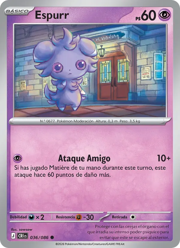 Espurr Pokemon card