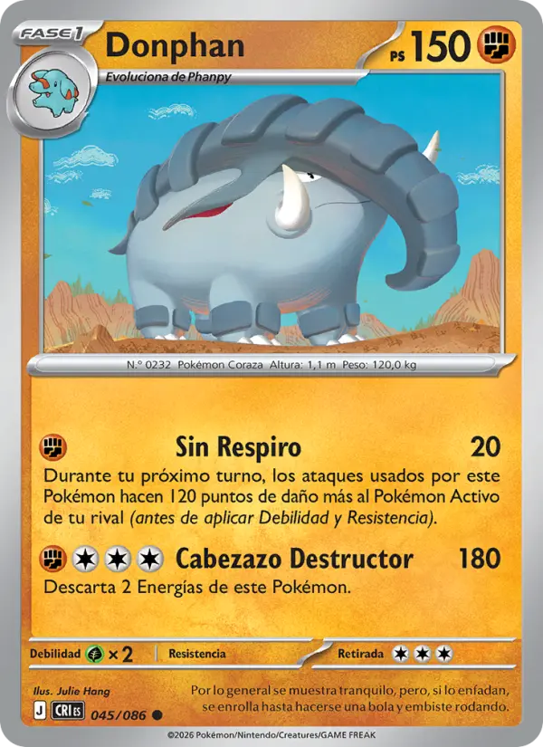 Donphan Pokemon card