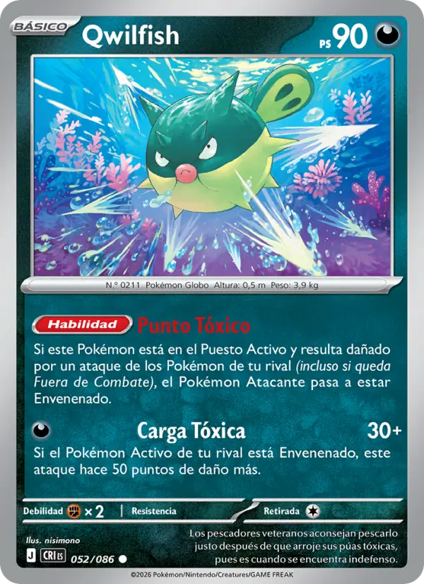 Qwilfish Pokemon card