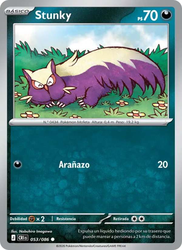 Stunky Pokemon card