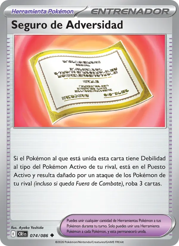 Seguro de Adversidad Pokemon card