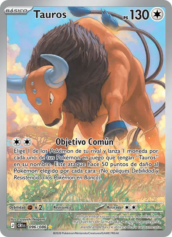 Tauros Pokemon card