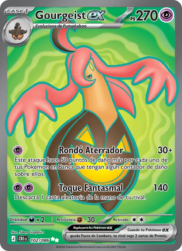 Gourgeist ex Pokemon card