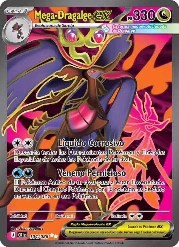 Mega-Dragalge ex Pokemon card