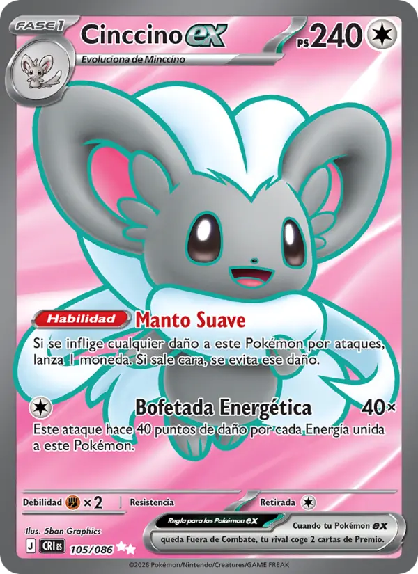 Cinccino ex Pokemon card