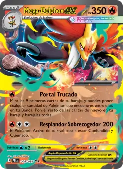 Carta Mega-Delphox ex (Oscuridad Absoluta)
