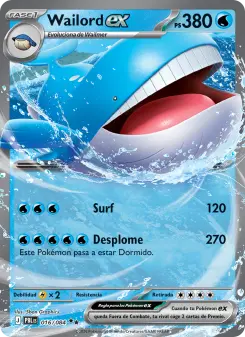 Carta Wailord ex (Oscuridad Absoluta)