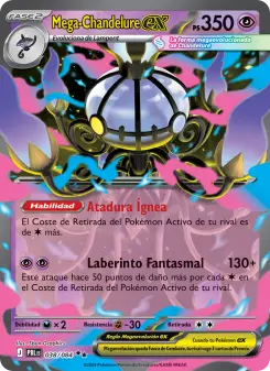 Carta Mega-Chandelure ex (Oscuridad Absoluta)