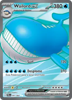 Carta Wailord ex (Oscuridad Absoluta)
