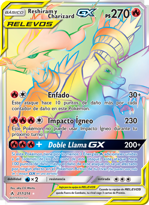 Reshiram y Charizard GX