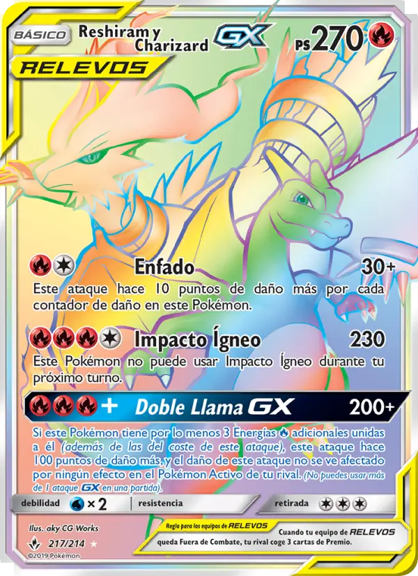 Reshiram y Charizard GX