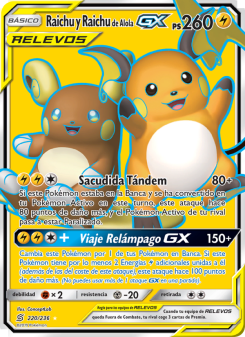 Raichu y Raichu de Alola GX