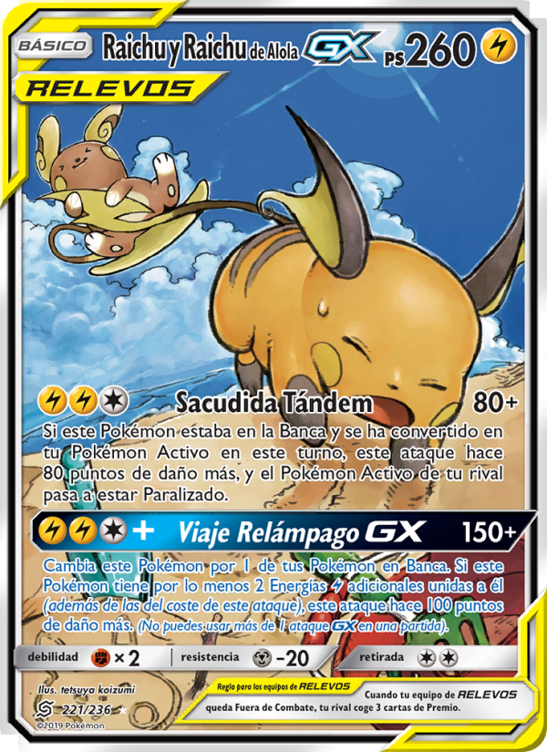 Raichu y Raichu de Alola GX