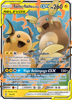 Raichu y Raichu de Alola GX