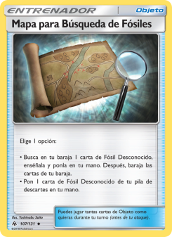 Mapa para Búsqueda de Fósiles