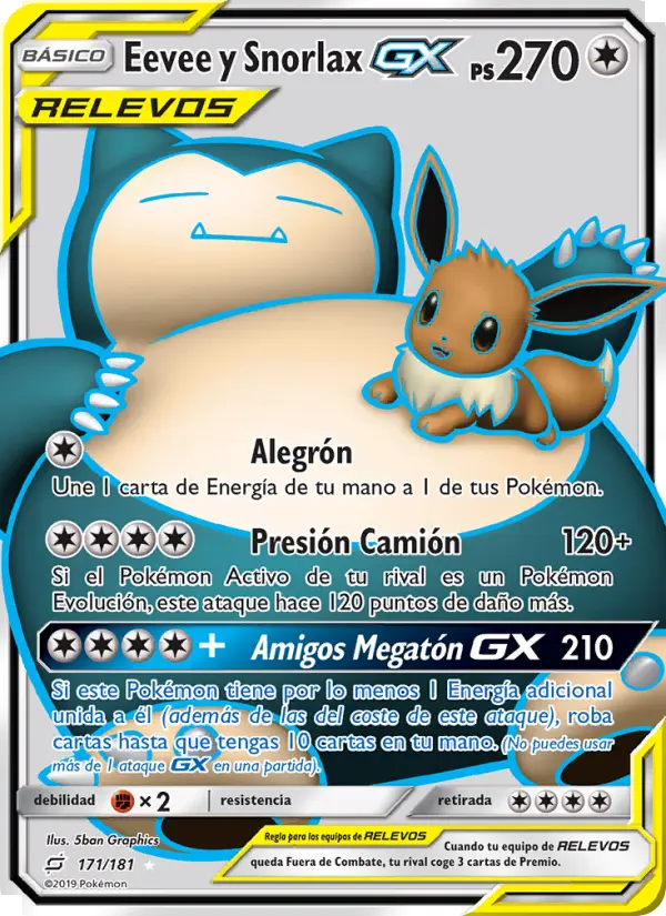 Eevee y Snorlax GX