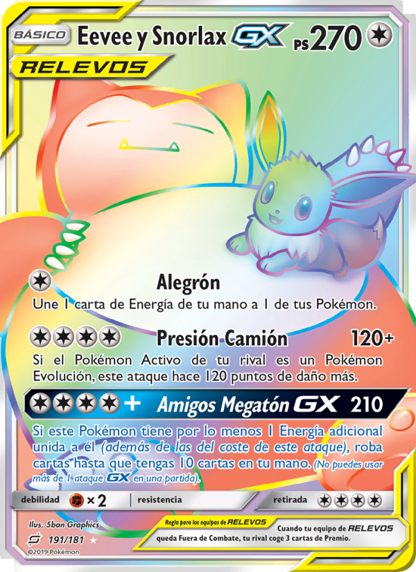 Eevee y Snorlax GX