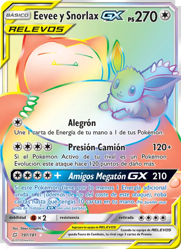 Eevee y Snorlax GX