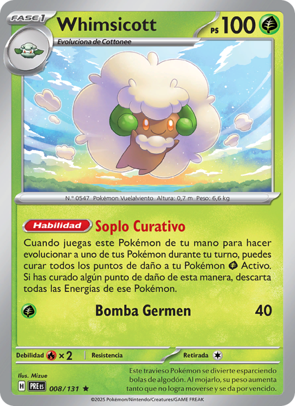 Whimsicott from Evoluciones Prismáticas