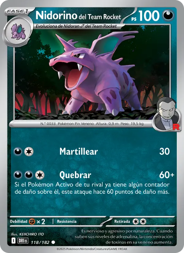 Nidorino del Team Rocket