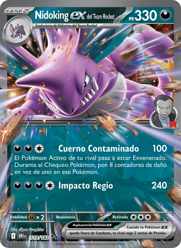 Nidoking ex del Team Rocket