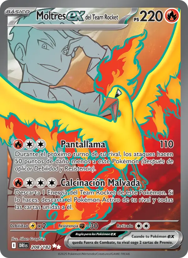 Moltres ex del Team Rocket