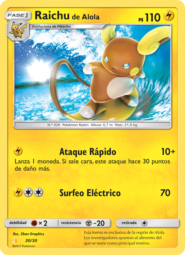 Raichu de Alola from Kit de Entrenador Sol y Luna (Raichu de Alola)